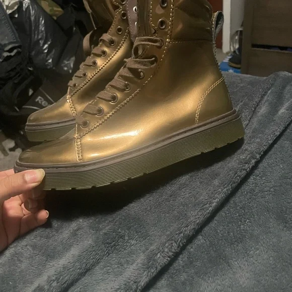 Gold Dr Martens Bronze Martens 1460 Pascal Metallic Gold